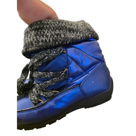 Sporto Waterproof Womens 8W Blue Quilted Winter Boots With Knit Cuffs & Sturdy S - Picture 15 of 16